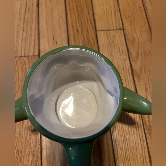 Yoda star wars galerie Head coffee mug 3D Green FLAW Tiny Chip Shown In Photo - Picture 3 of 5